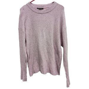 Something Navy Sweater Womens Size Small Lavender Pullover Crew Neck Preppy